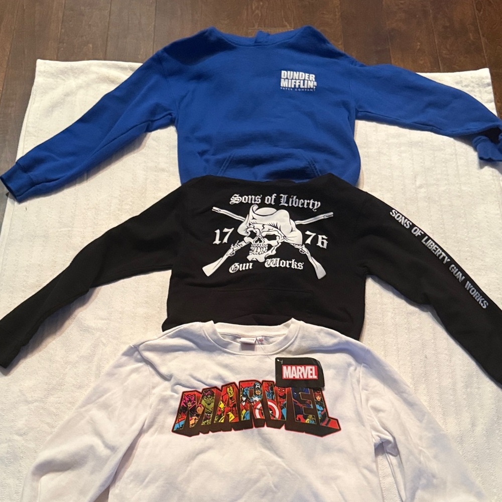Marvel Kids Graphic Sweatshirt - White with Multicolor Logo